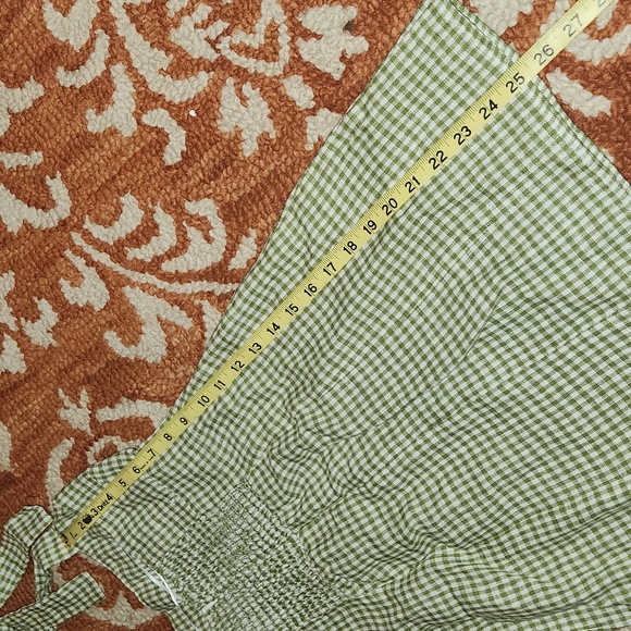 Reformation Isha Linen Dress avocado check/Gingham size 0 - Picture 11 of 15